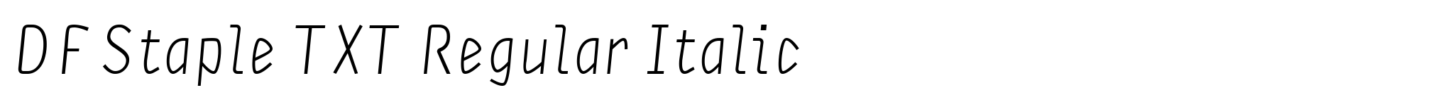 DF Staple TXT Regular Italic image